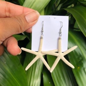 Silver Plated Starfish Earrings